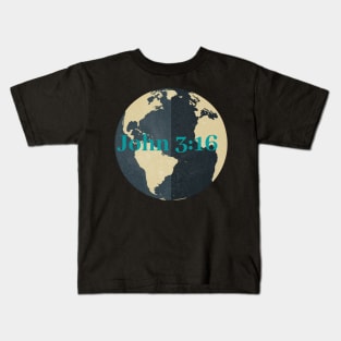 john 3:16 world logo Kids T-Shirt